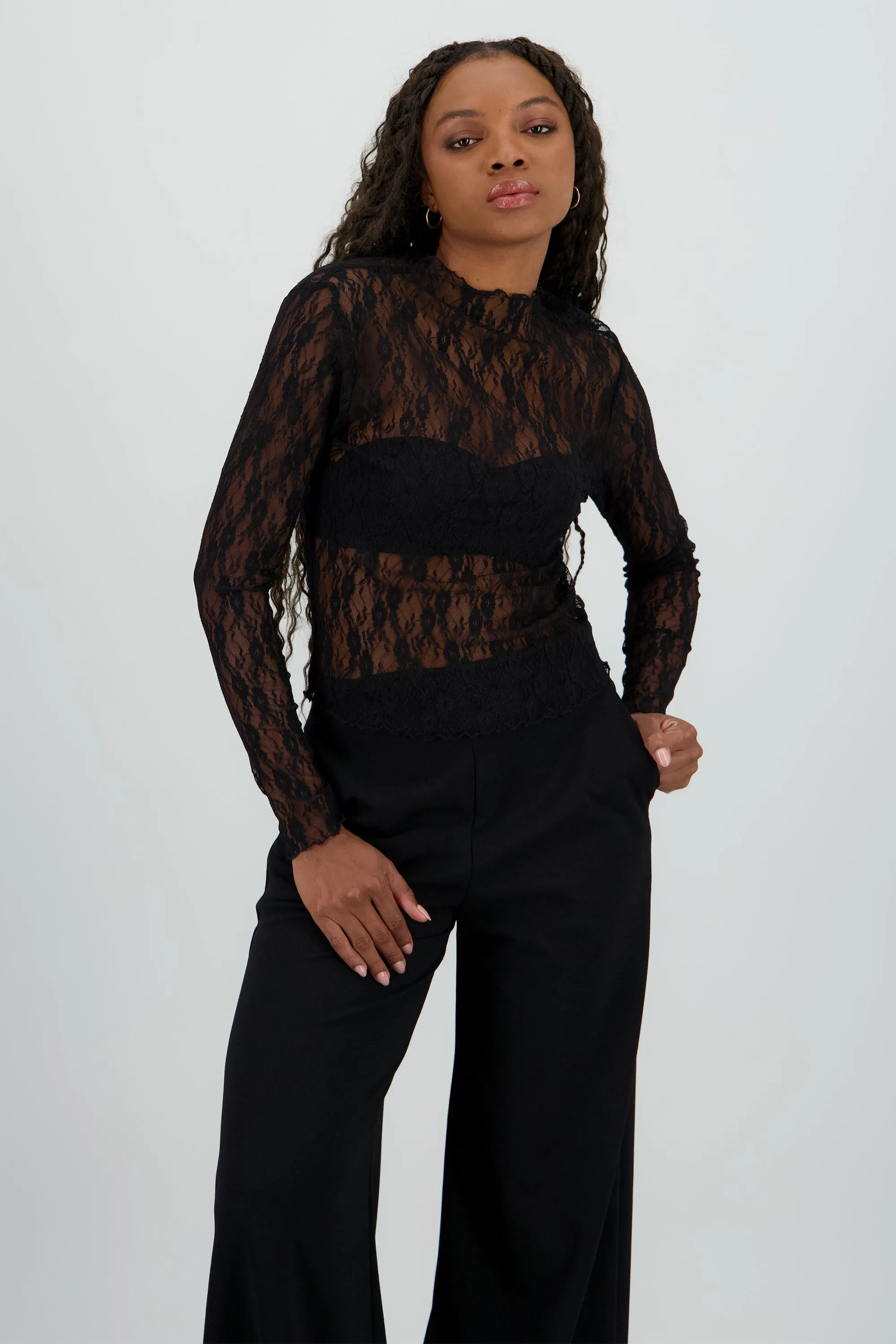 Top manga larga encaje sold by Shasa product image thumbnail 2