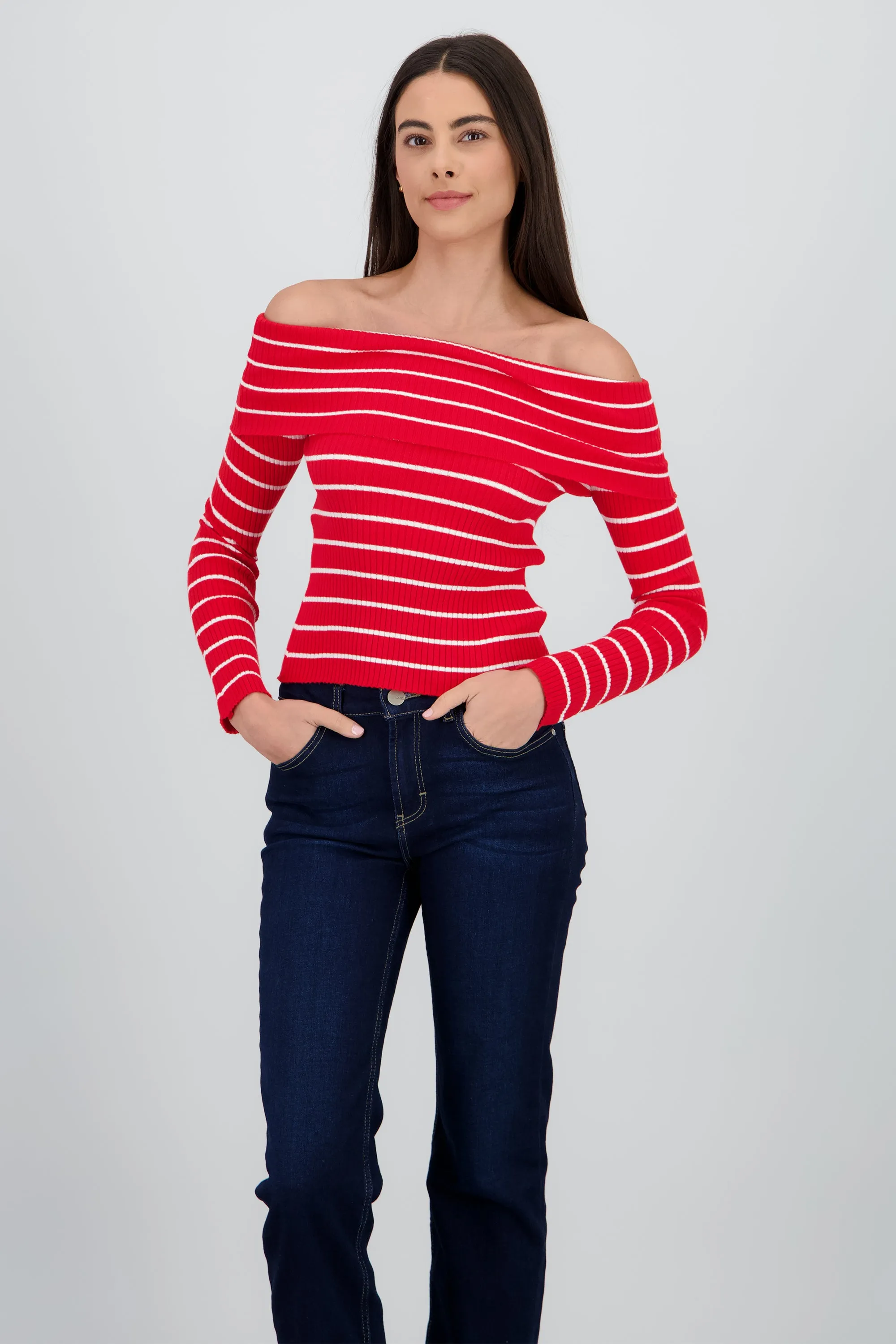 Top rayas sin hombros sold by Shasa