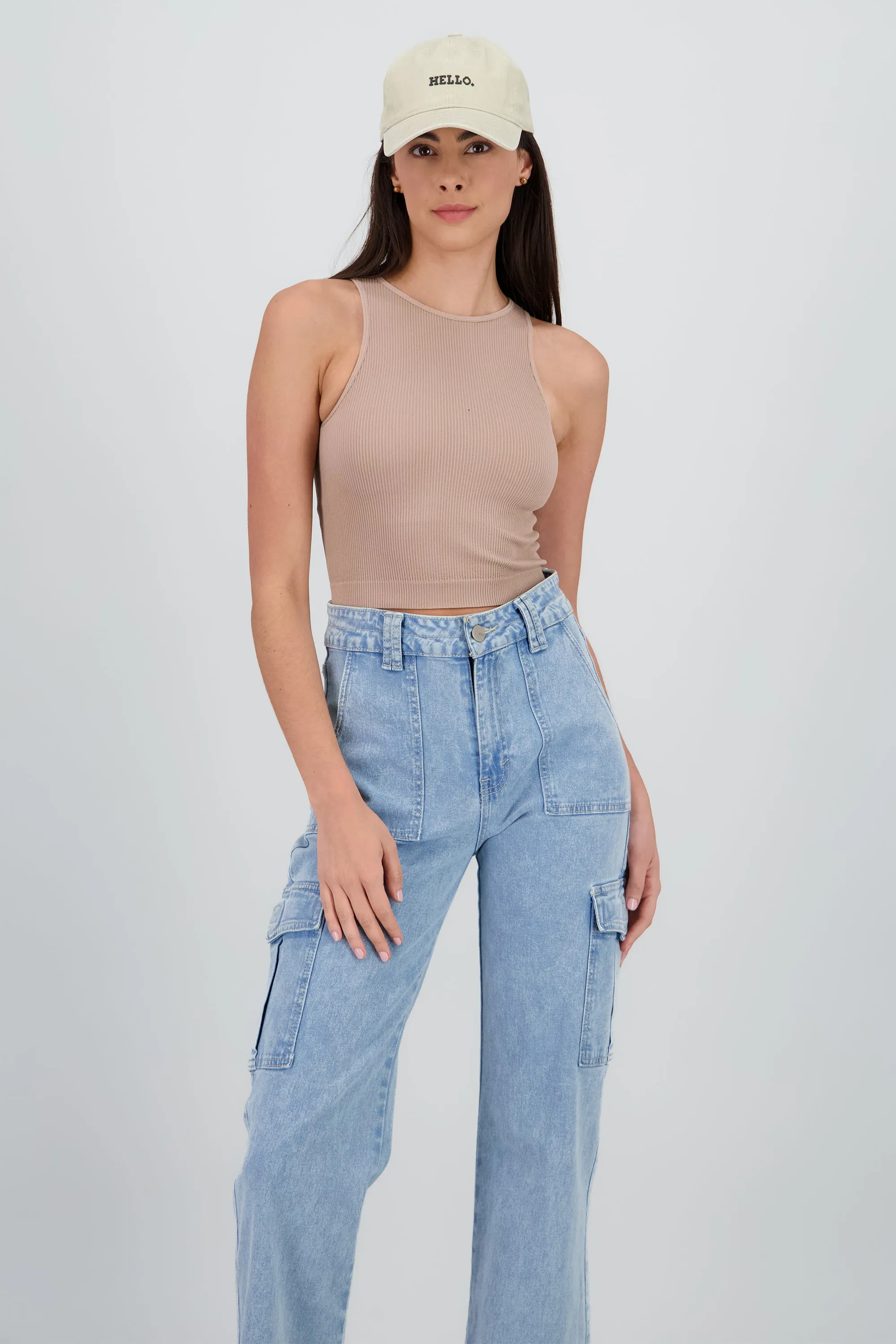 Top sin manga seamless cuello redondo sold by Shasa product image thumbnail 2