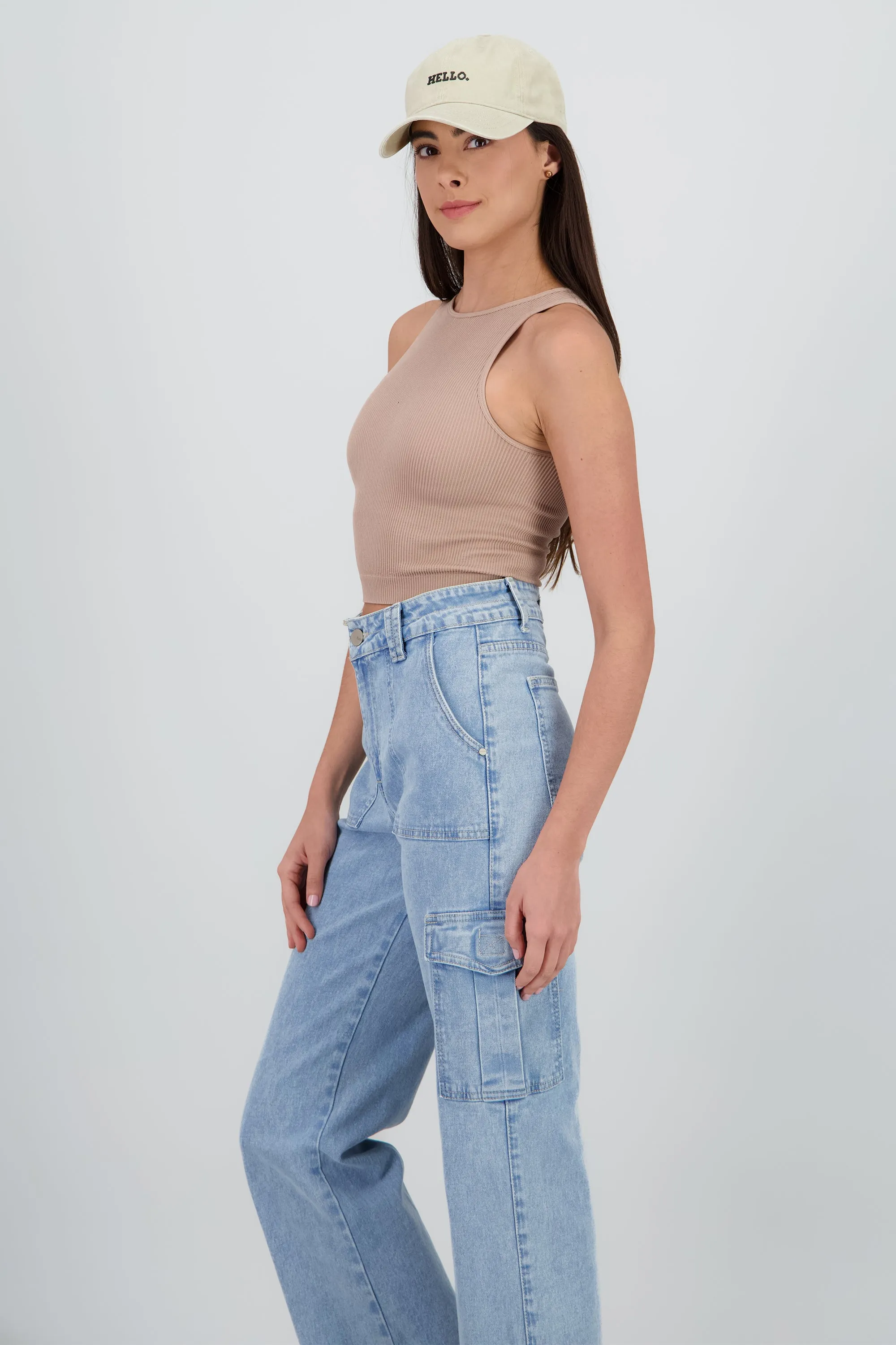 Top sin manga seamless cuello redondo sold by Shasa product image thumbnail 3