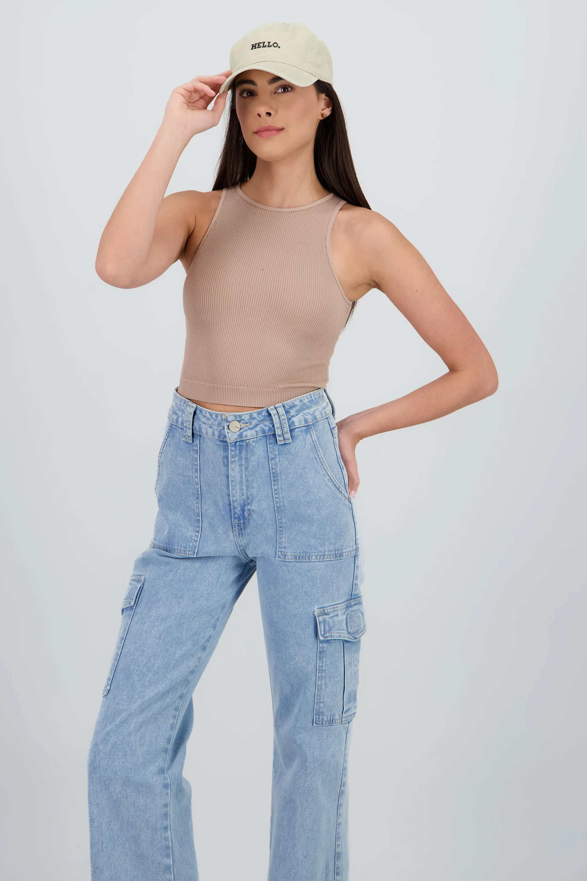 Top sin manga seamless cuello redondo sold by Shasa