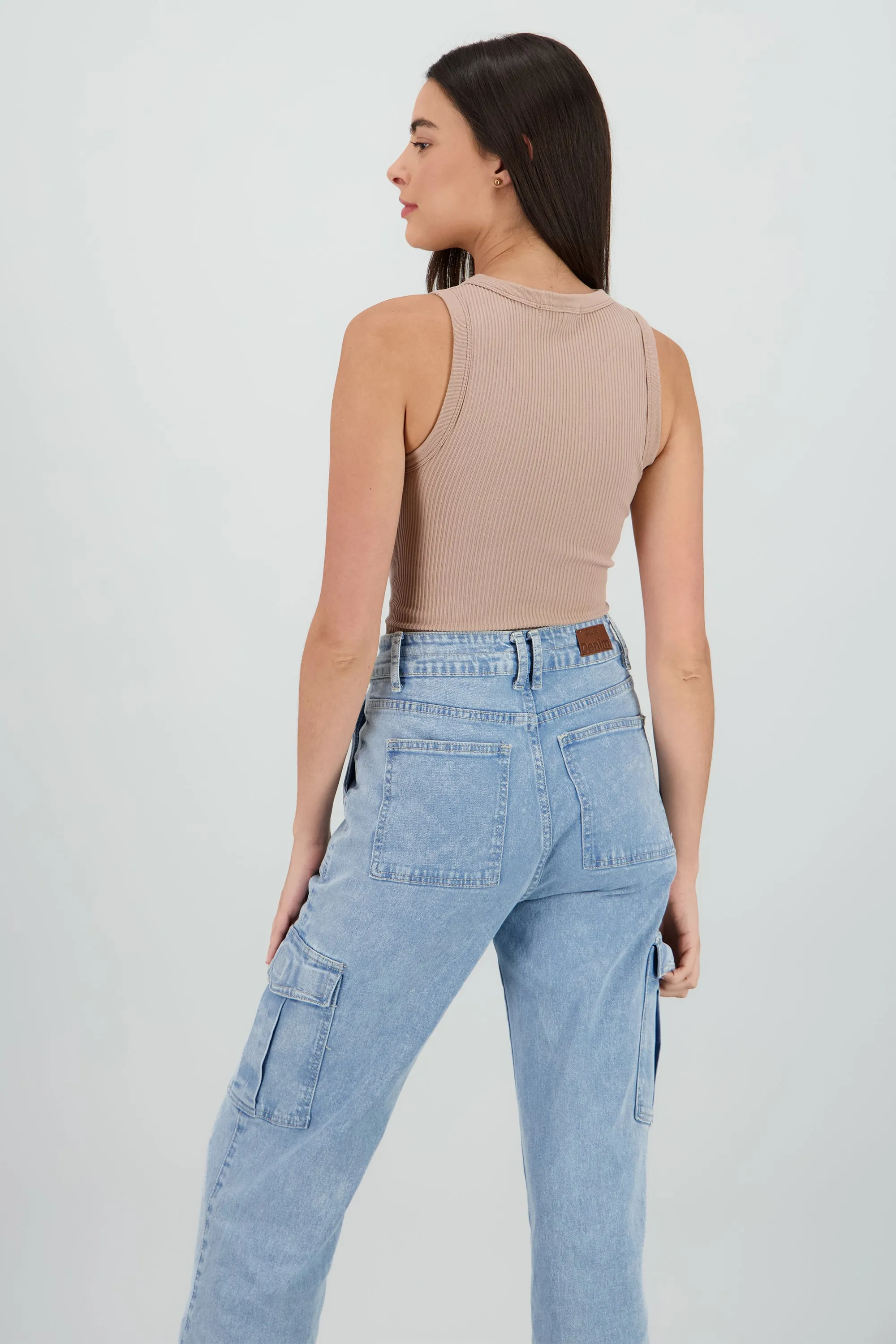 Top sin manga detalle seamless liso sold by Shasa product image thumbnail 4