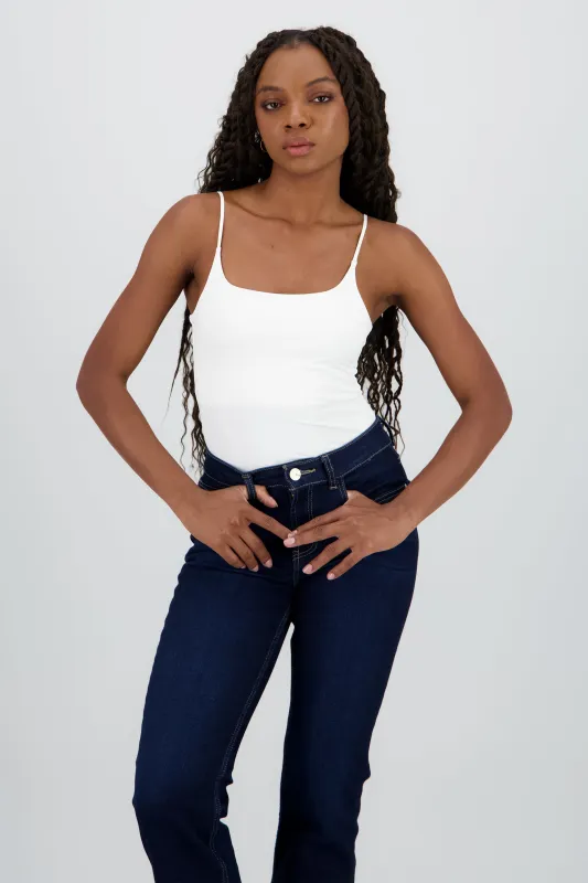 Bodysuit sin manga tirantes delgados liso sold by Shasa