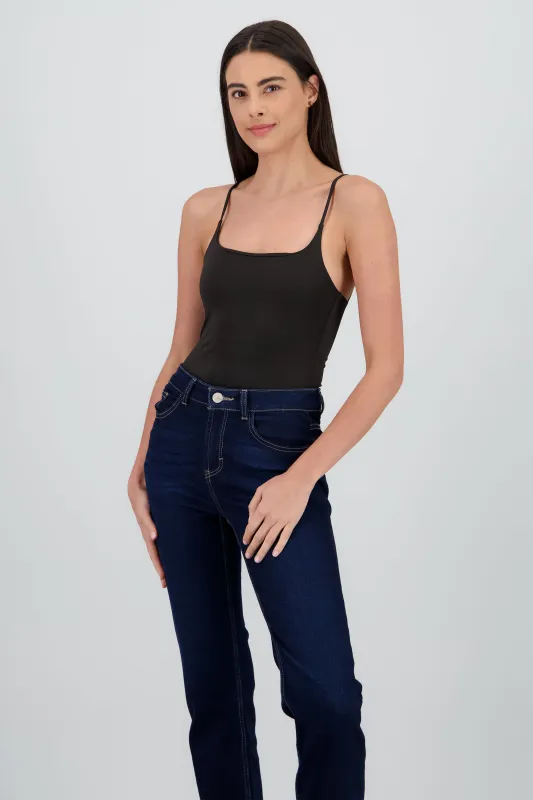 Bodysuit sin manga tirantes delgados liso sold by Shasa