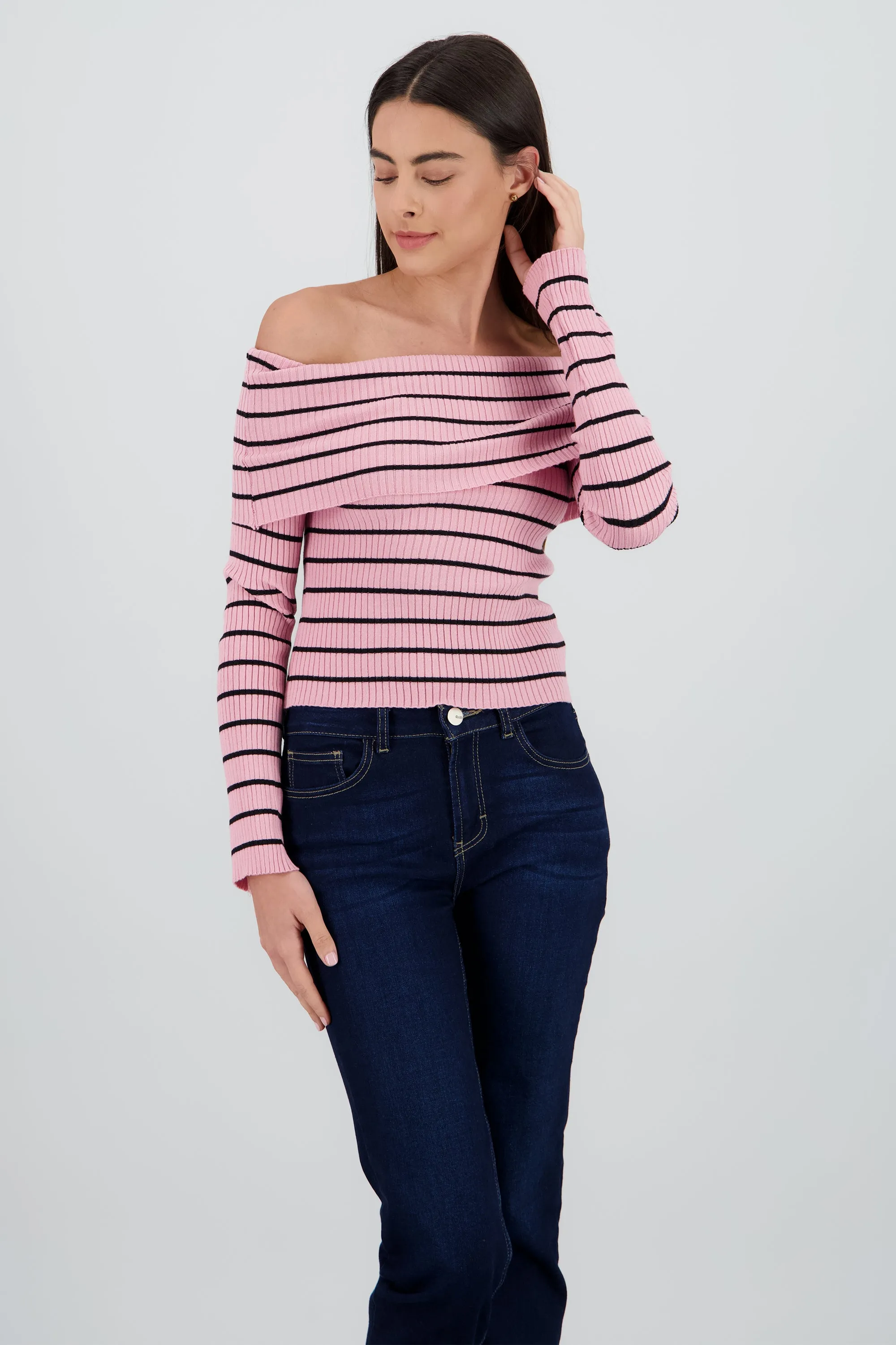 Top rayas sin hombros sold by Shasa