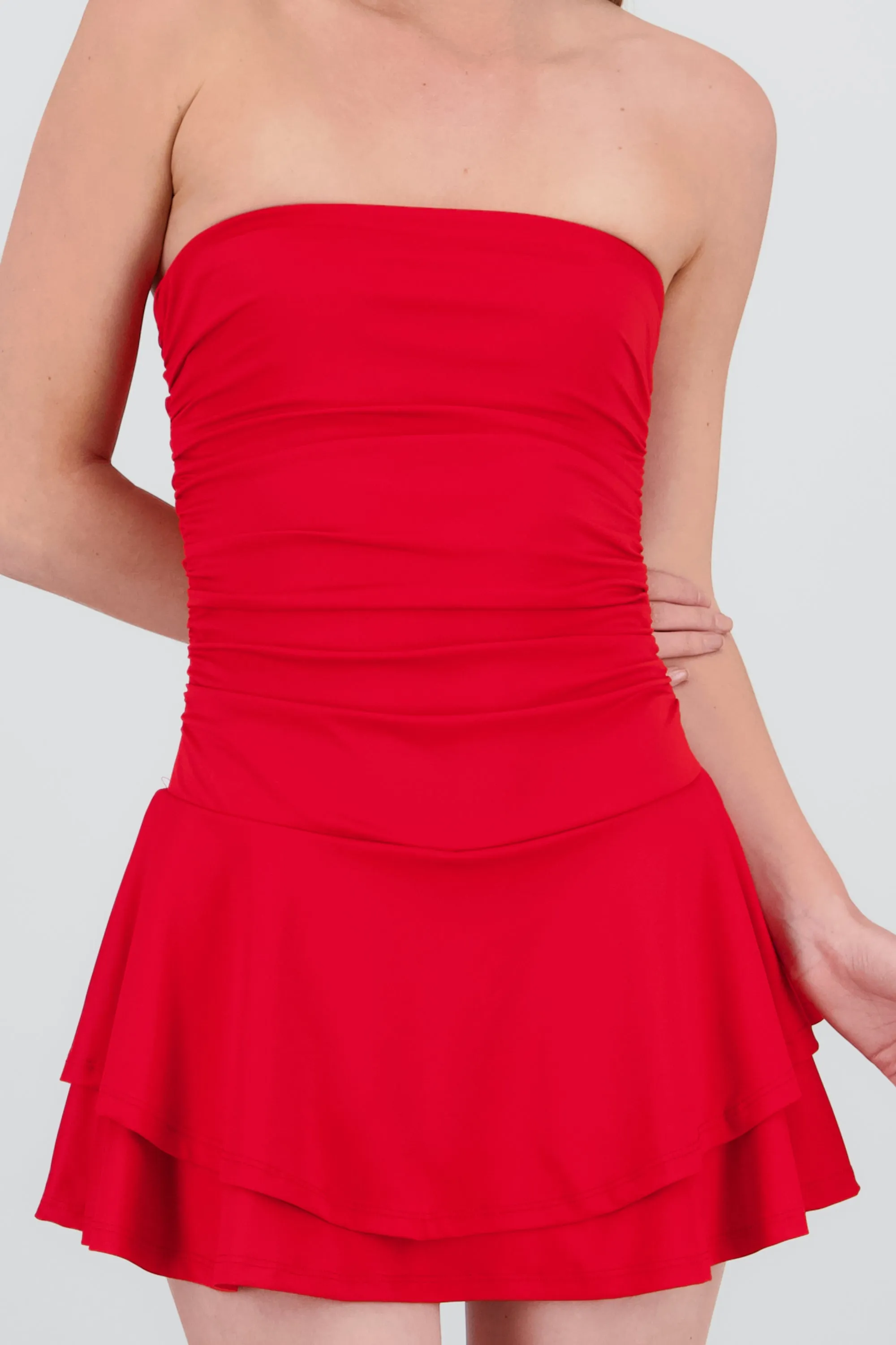 Vestido mini drapeado strapless sold by Shasa product image thumbnail 5