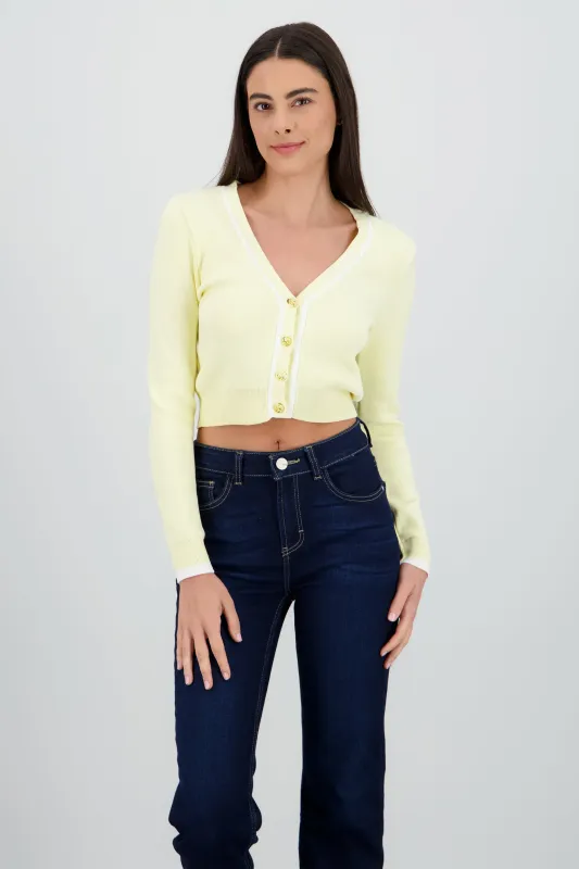 Cardian botones detalle contraste sold by Shasa