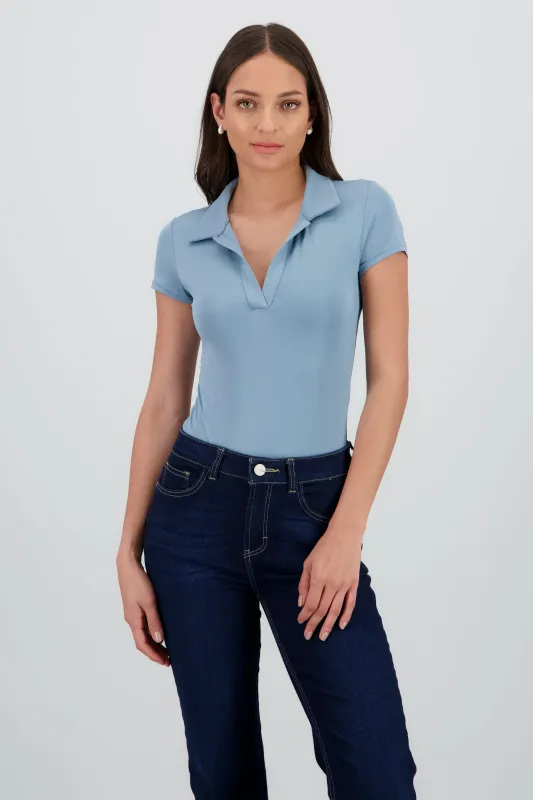 Body manga corta cuello polo sold by Shasa