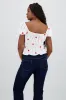 Blusa manga abullonada bordado flores sold by Shasa