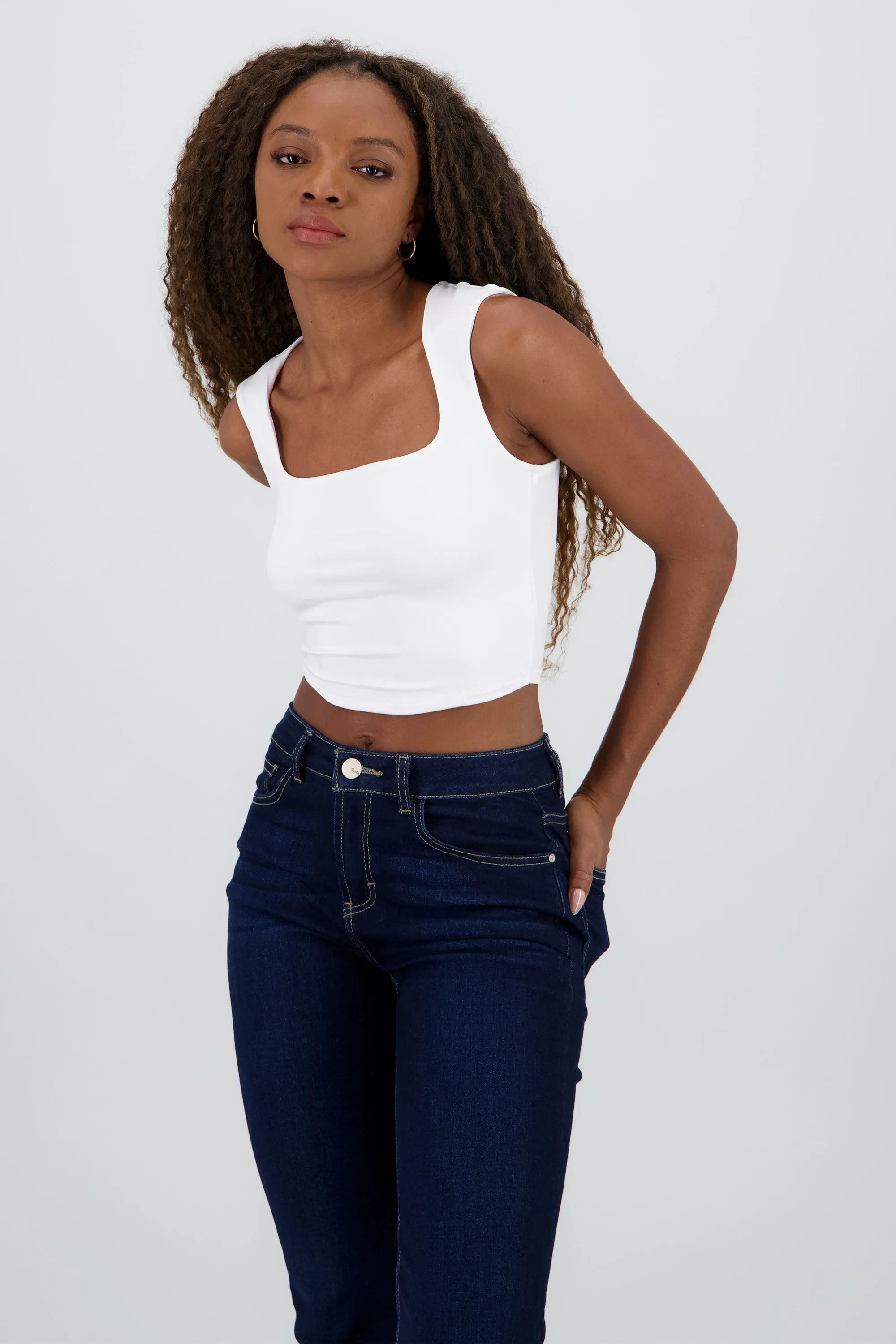 Top de escote cuadrado liso sold by Shasa product image thumbnail 2