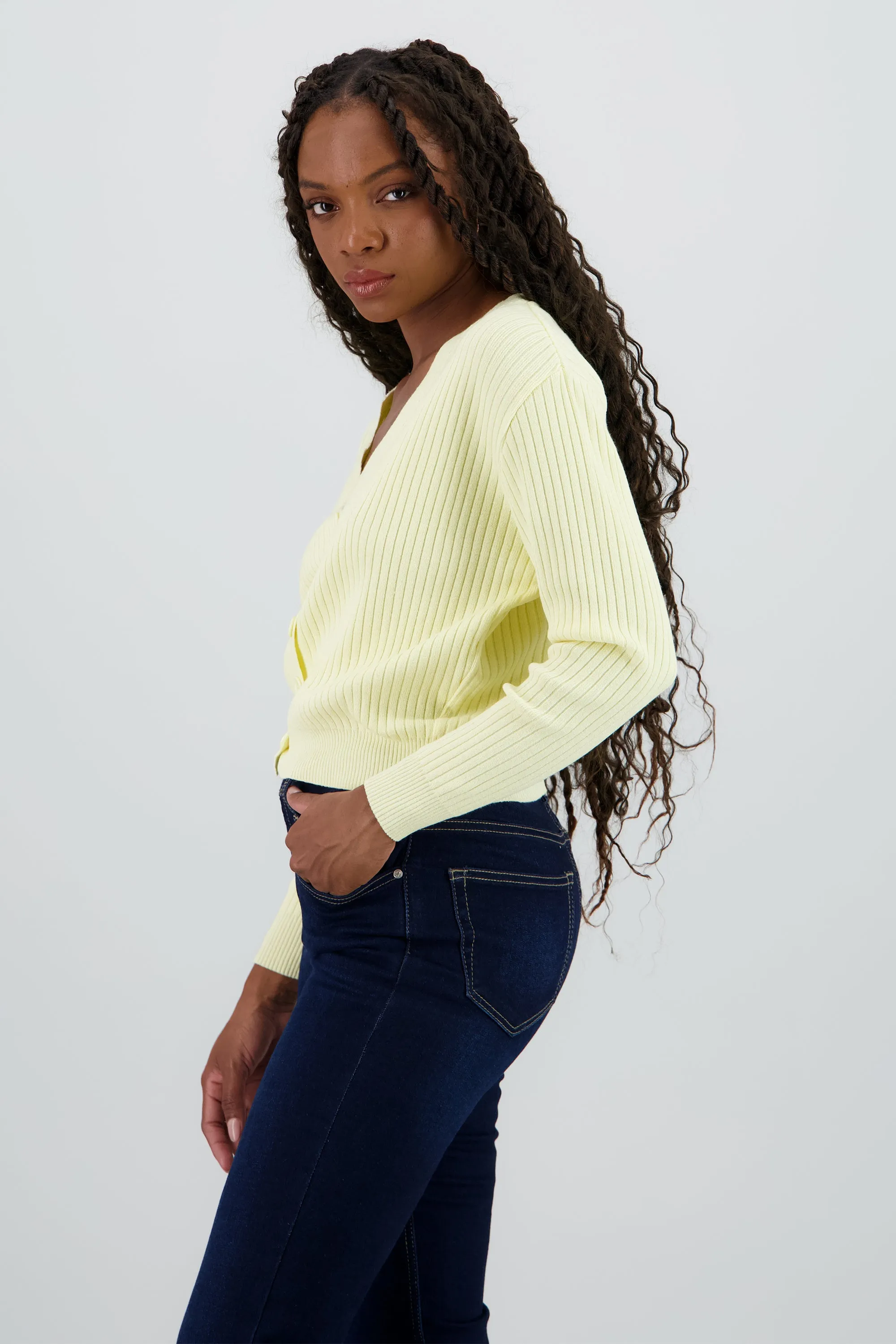 Cárdigan tejido acanalado botones sold by Shasa product image thumbnail 3