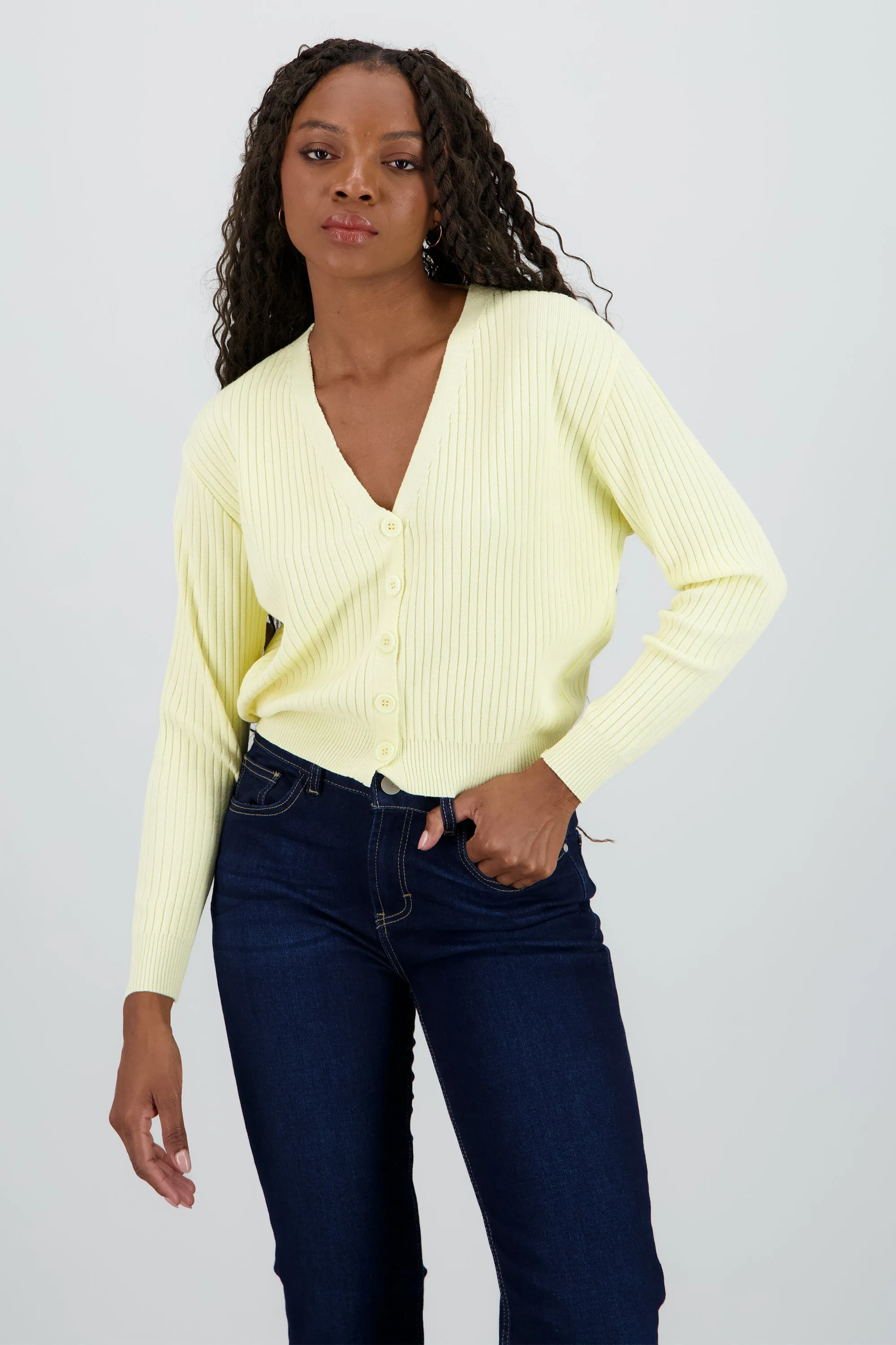 Cárdigan tejido acanalado botones sold by Shasa