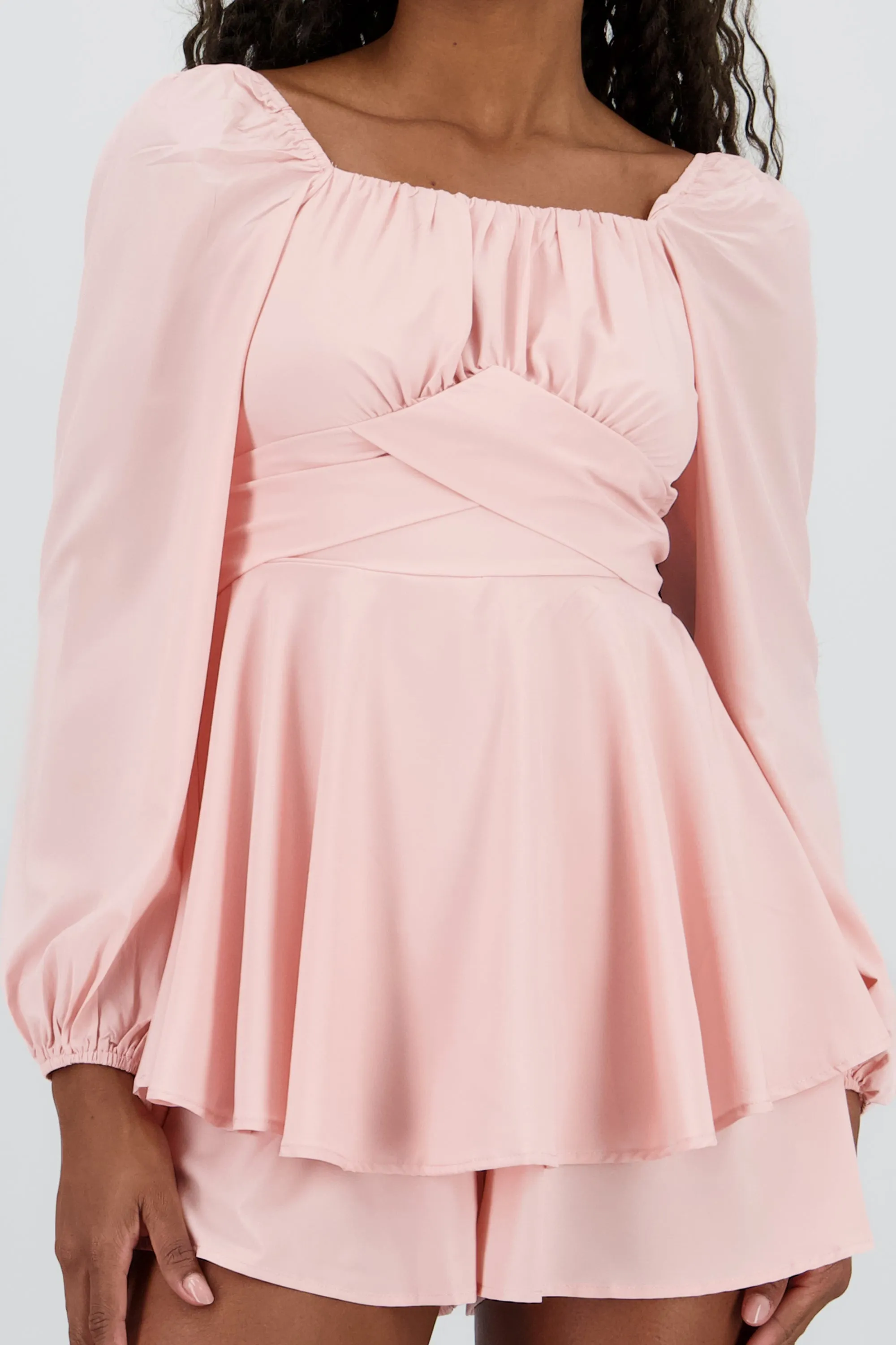 Romper liso con mangas abullonadas sold by Shasa product image thumbnail 5