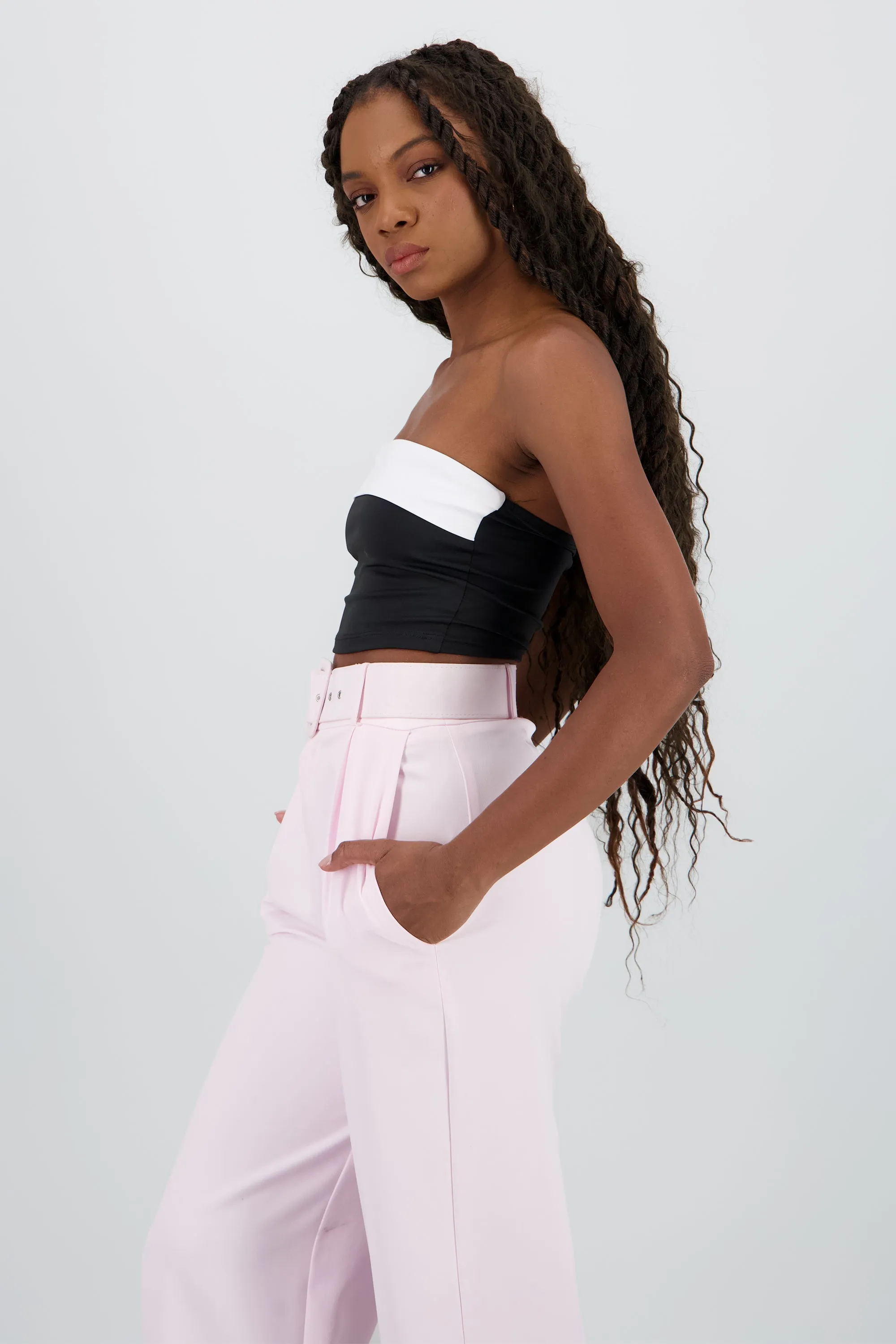 Crop top bicolor sold by Shasa product image thumbnail 3
