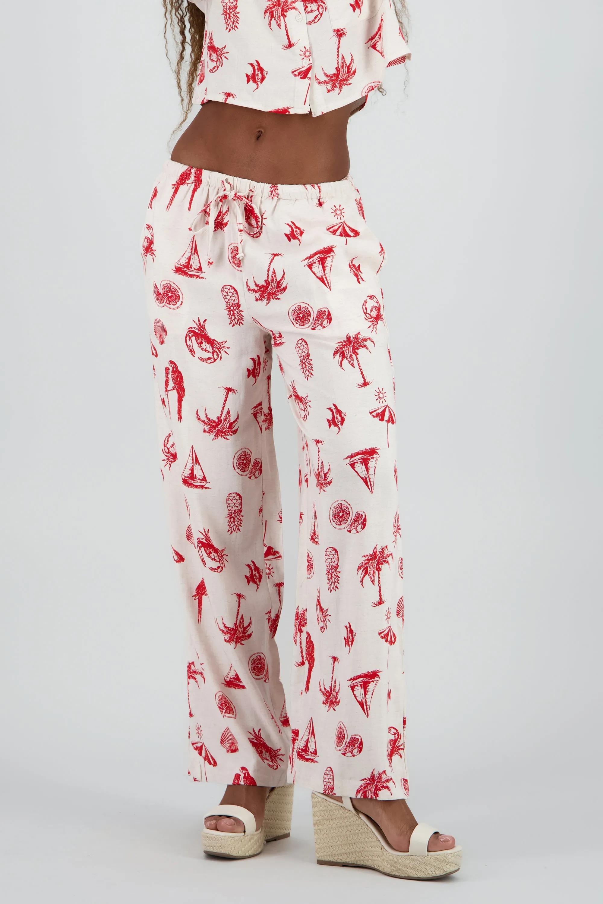 Pantalon tropical con mini print sold by Shasa product image thumbnail 2
