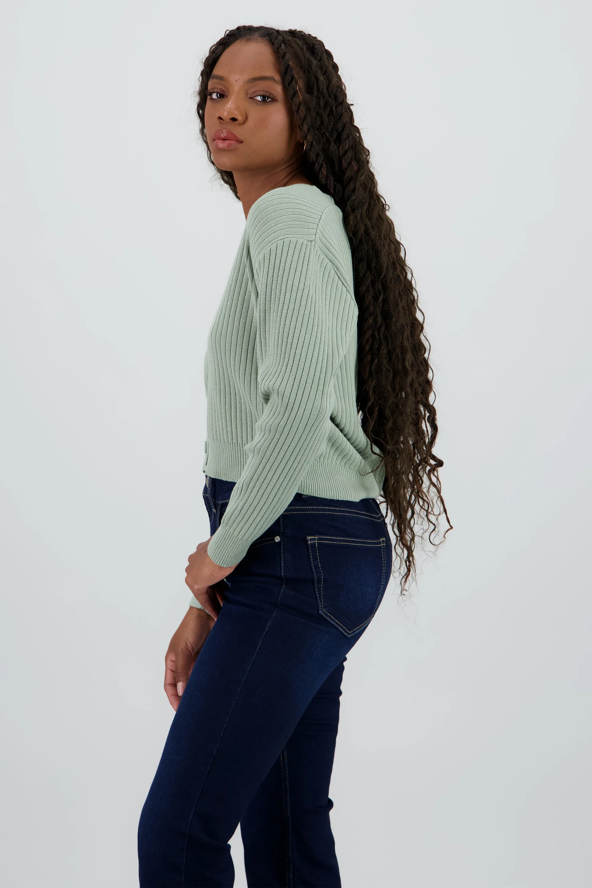 Cárdigan tejido acanalado botones sold by Shasa product image thumbnail 3