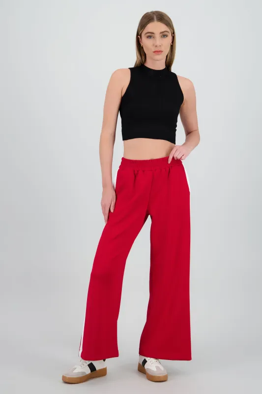 Pantalon wide leg detalle resorte contraste sold by Shasa