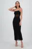 Vestido maxi drapeado mesh sold by Shasa
