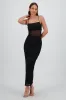 Vestido maxi drapeado mesh sold by Shasa