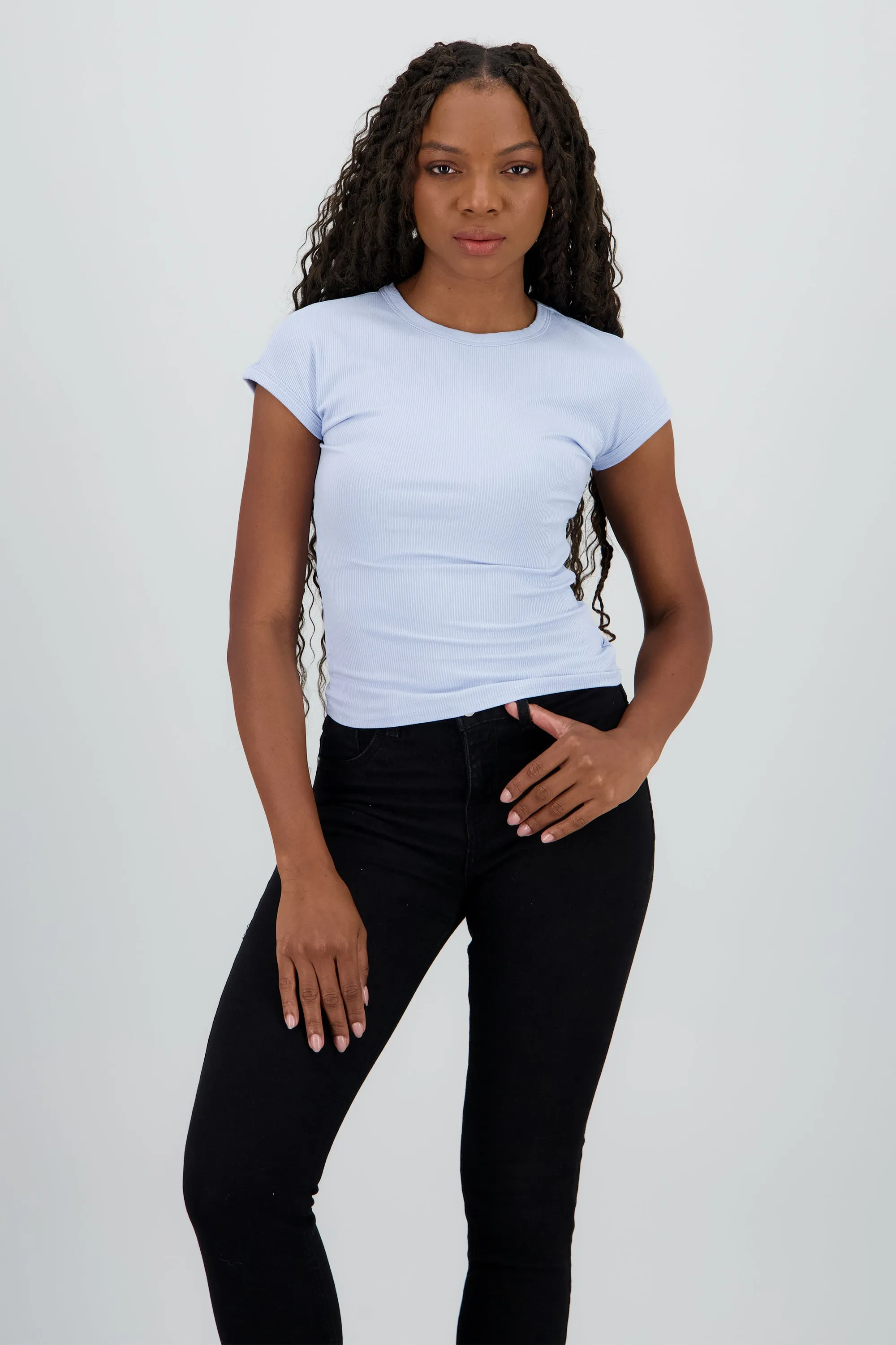 Top largo manga corta rib sold by Shasa