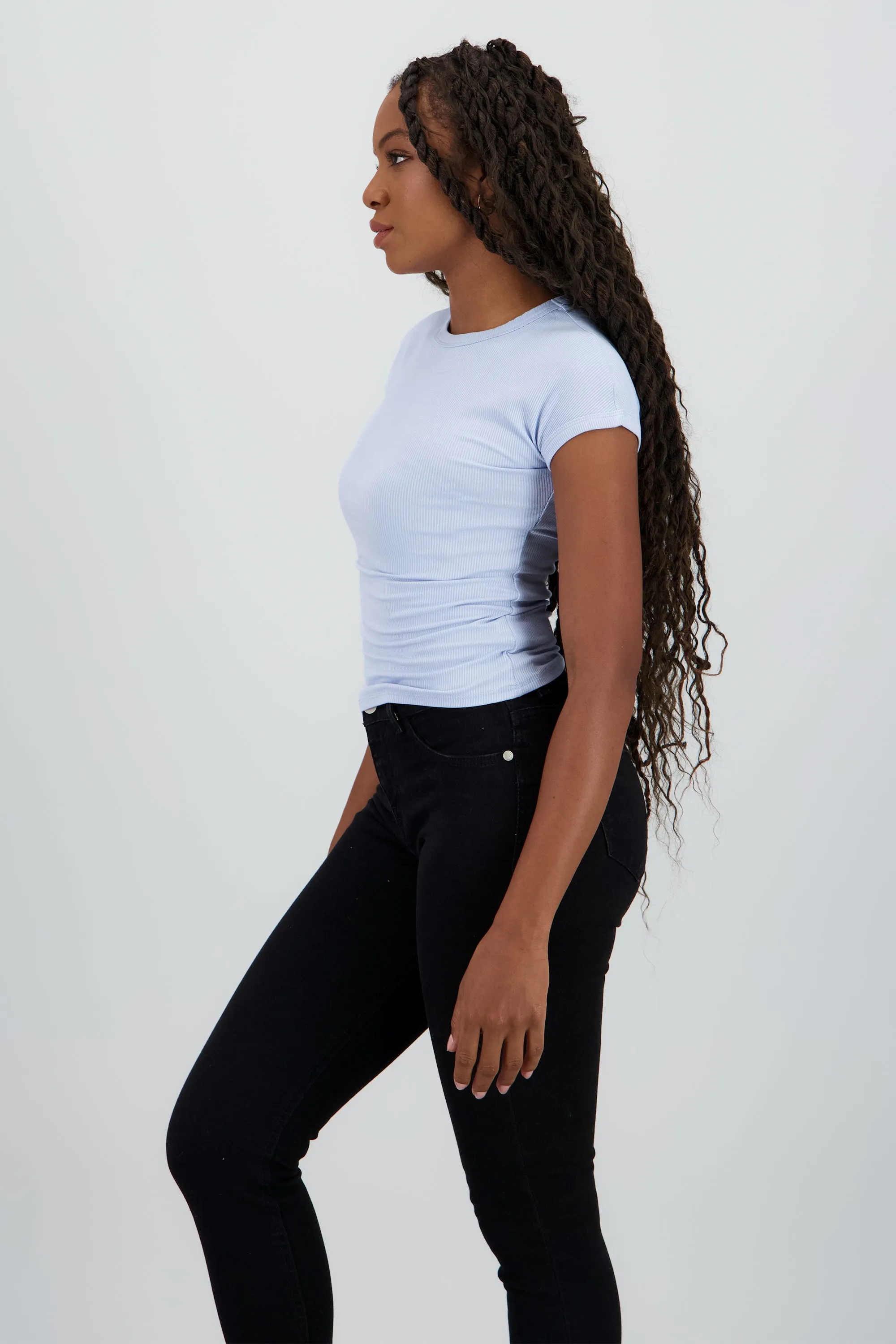 Top largo manga corta rib sold by Shasa product image thumbnail 3