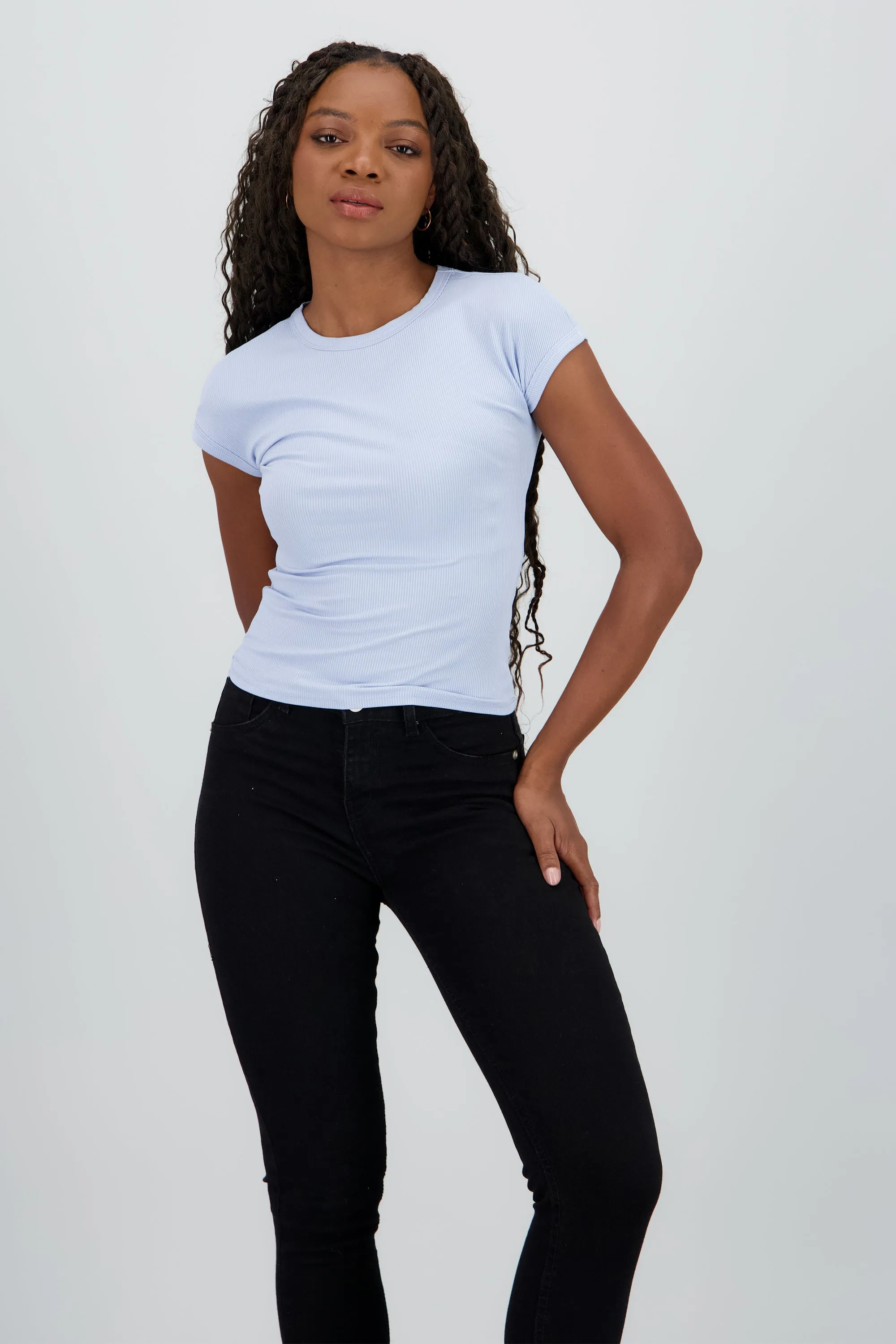 Top largo manga corta rib sold by Shasa product image thumbnail 2