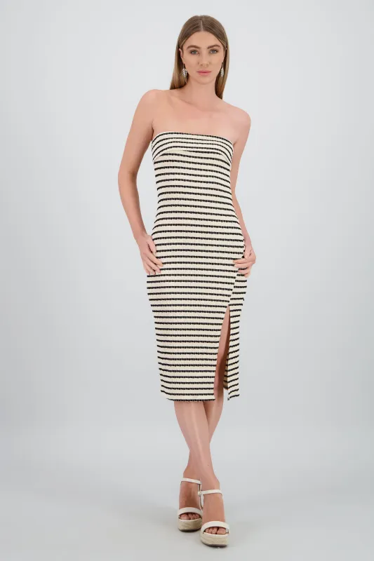 Vestido strapless estampado rayas sold by Shasa