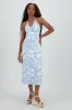 Vestido estampado halter sold by Shasa