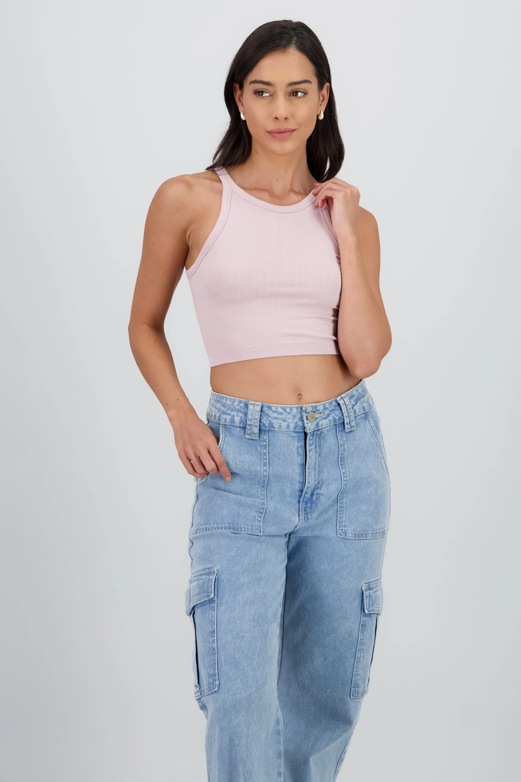 Top sin mangas cuello redondo semaless sold by Shasa