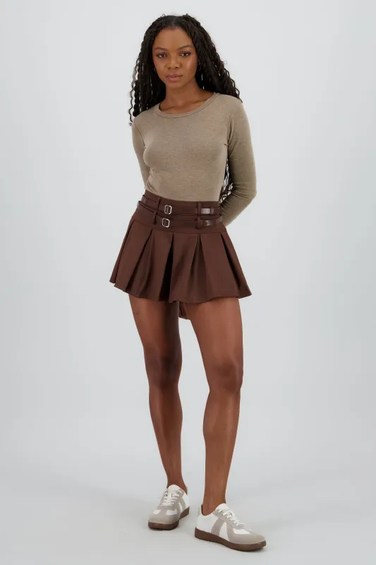 Falda tableda con doble cinturon sold by Shasa