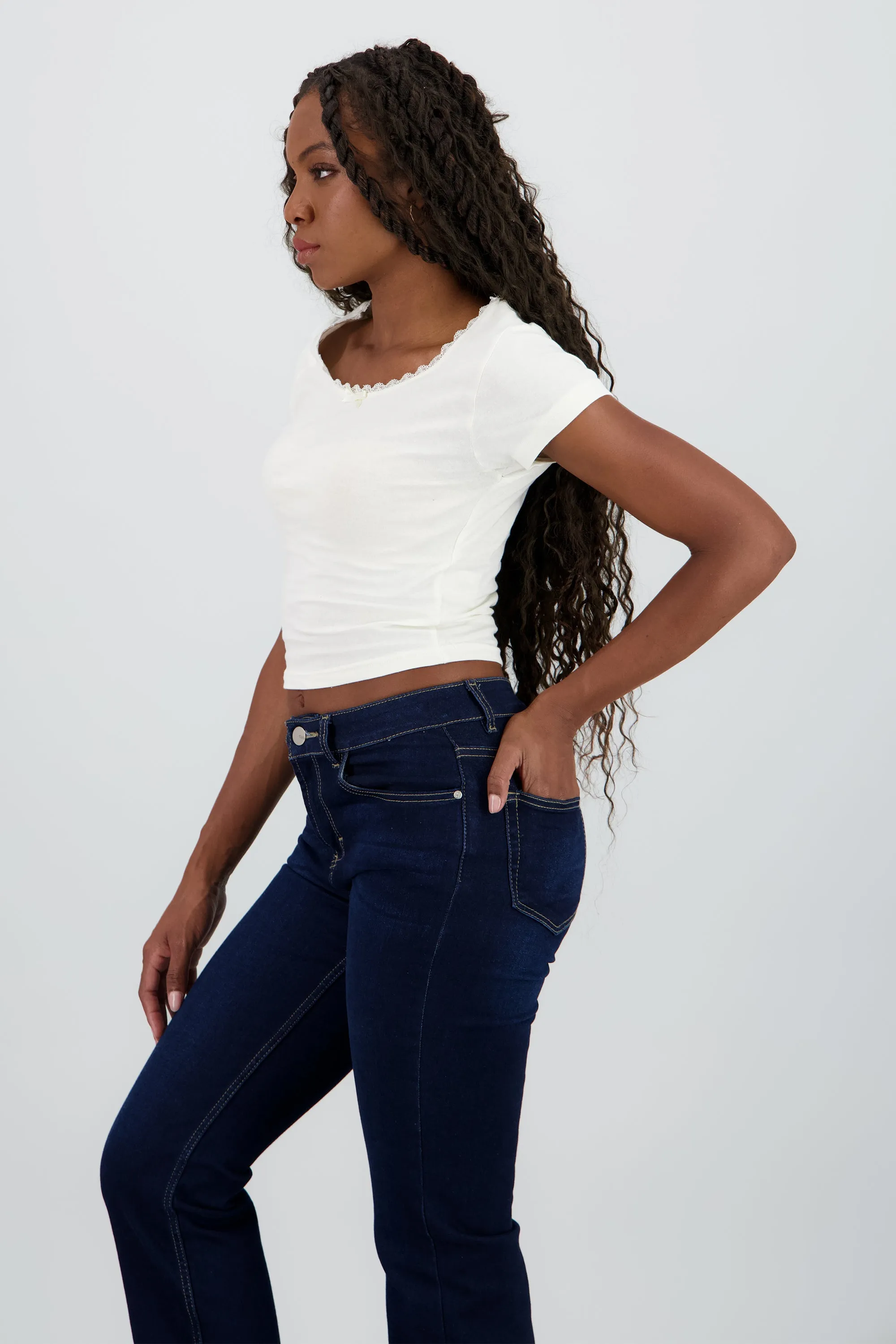 Playera manga corta detalle encaje y moño sold by Shasa product image thumbnail 3