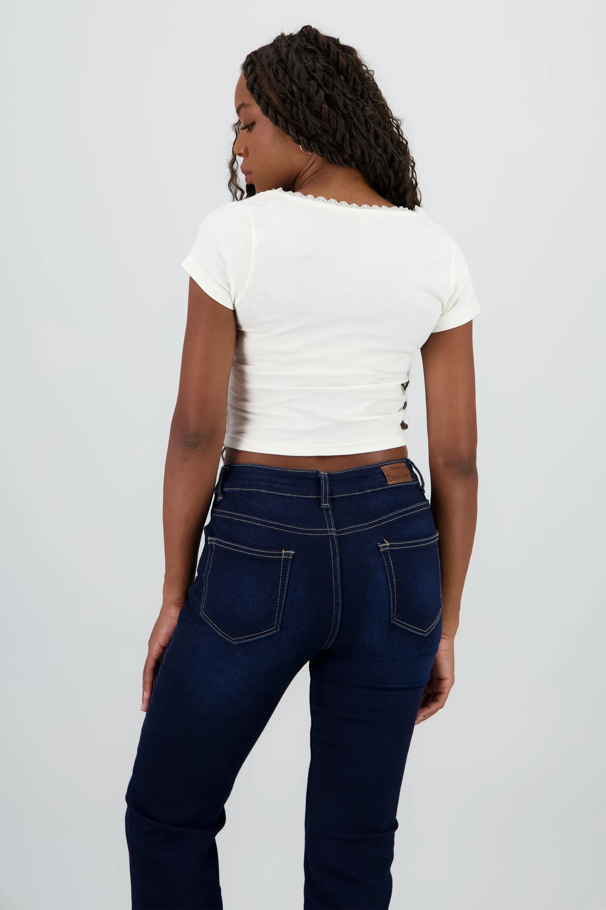 Playera manga corta detalle encaje y moño sold by Shasa product image thumbnail 4