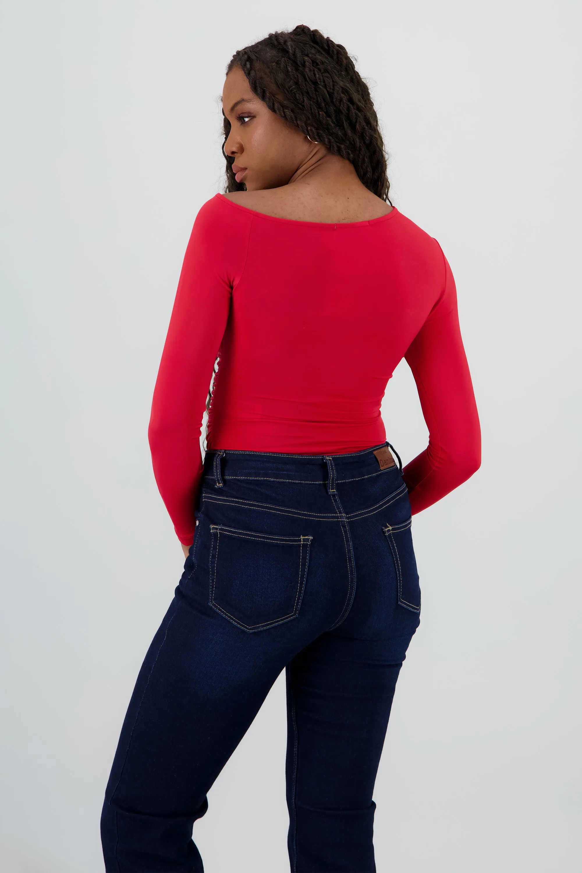 Bodysuit manga larga asimetrico detalle fruncido sold by Shasa product image thumbnail 4