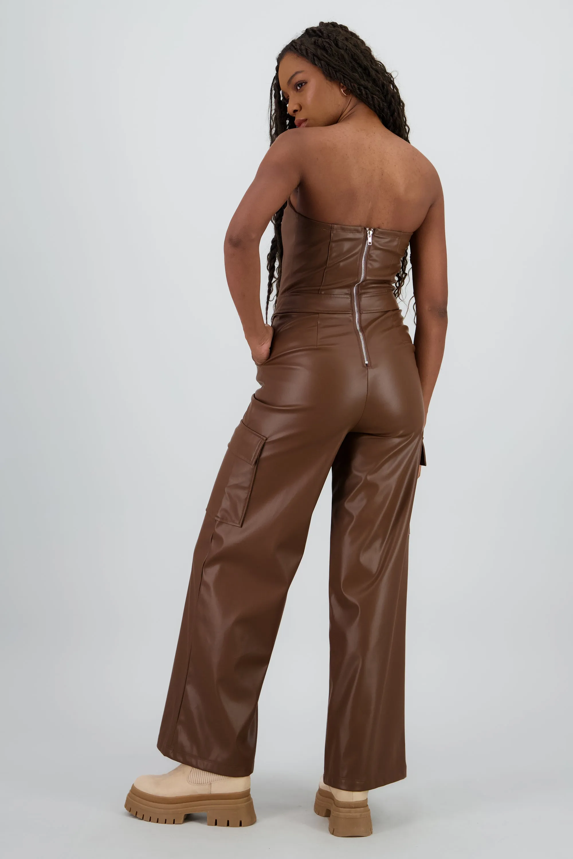 Jumpsuit cargo efecto piel sold by Shasa product image thumbnail 4