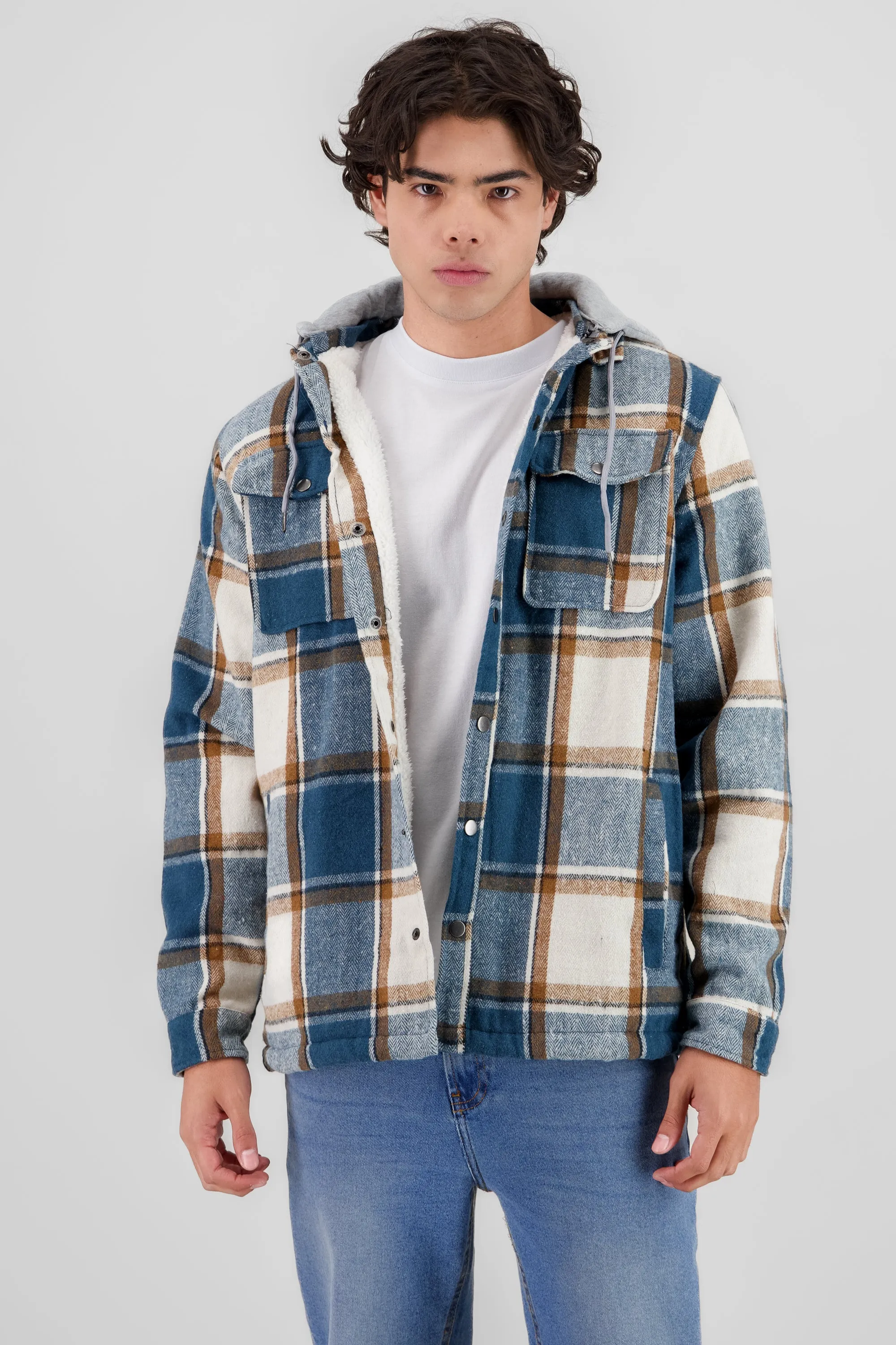 Chamarra cuadros flannel sold by Shasa