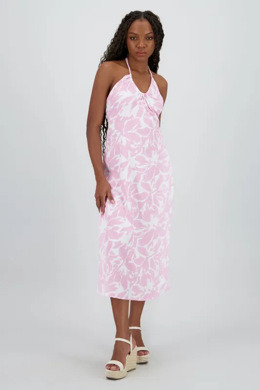 Vestido estampado halter sold by Shasa