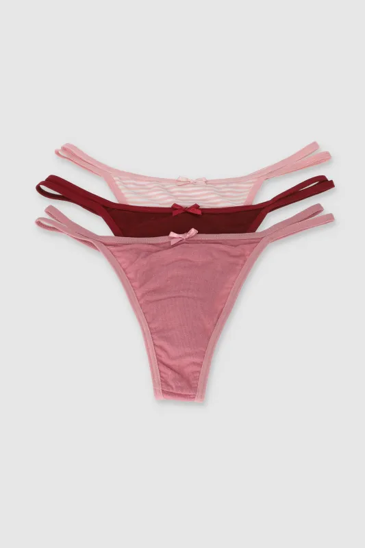 Tripack tanga rayas bies sold by Shasa