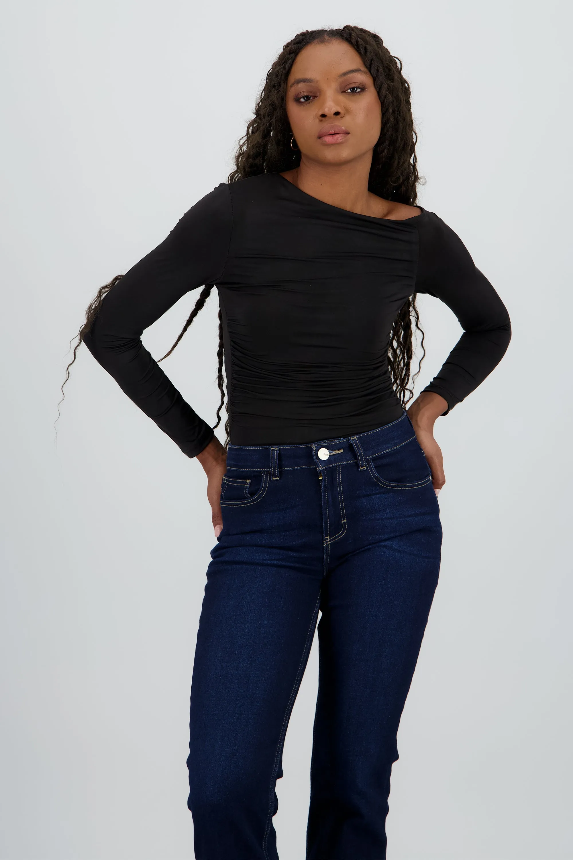 Bodysuit manga larga asimetrico detalle fruncido sold by Shasa product image thumbnail 2