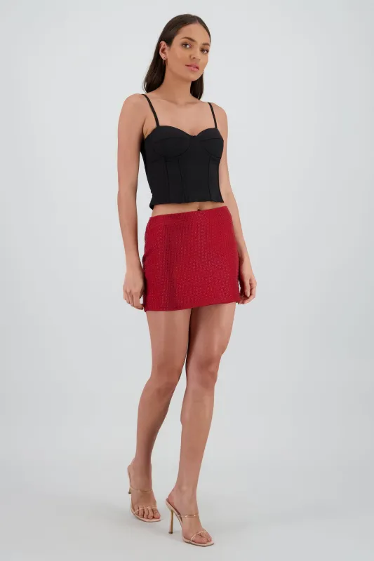 Falda brillos liso sold by Shasa