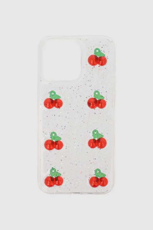 Funda cel cerezas 3d i15 pro max sold by Shasa