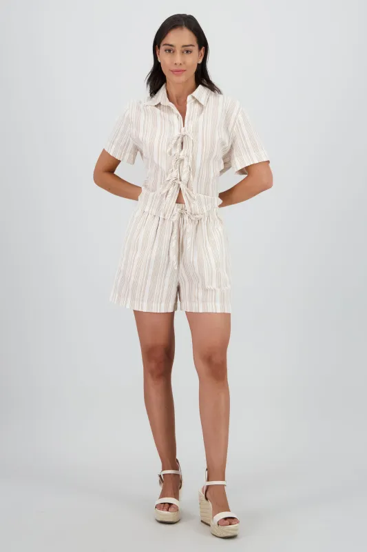 Shorts rayas detalle jareta sold by Shasa