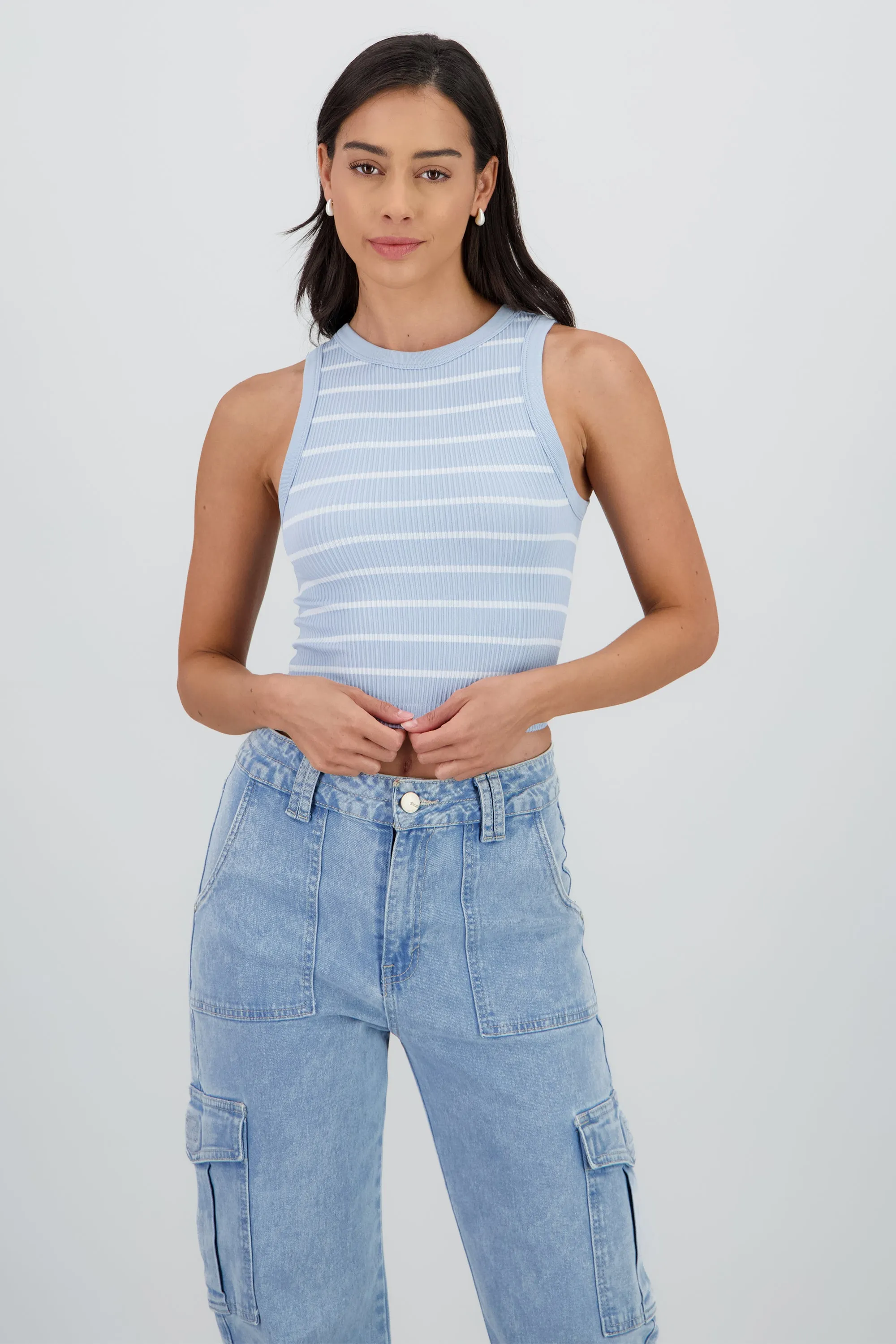 Top cuello redondo rayas seamless sold by Shasa product image thumbnail 2