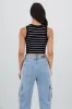 Top cuello redondo rayas seamless sold by Shasa