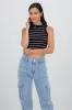 Top cuello redondo rayas seamless sold by Shasa