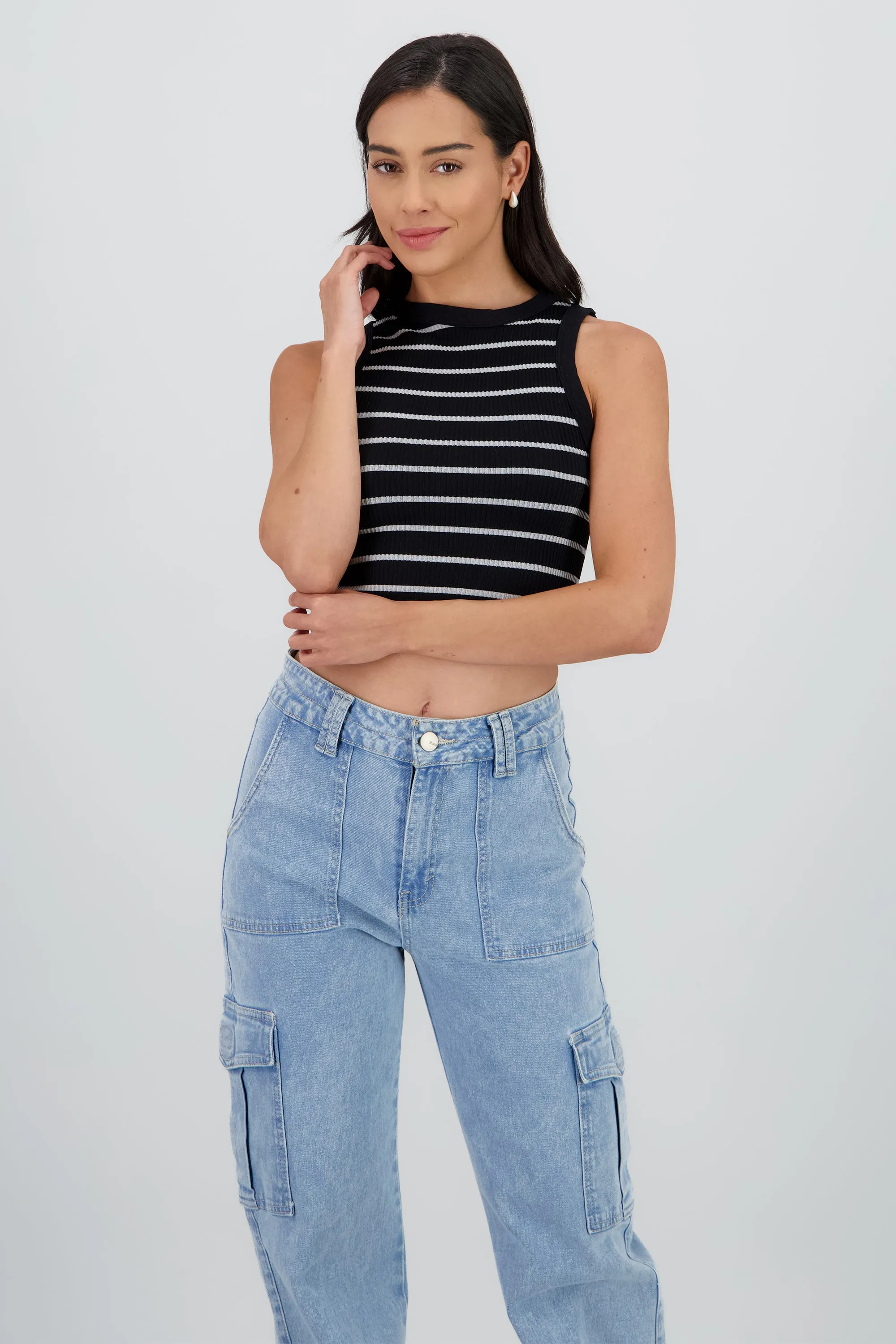 Top cuello redondo rayas seamless sold by Shasa product image thumbnail 2