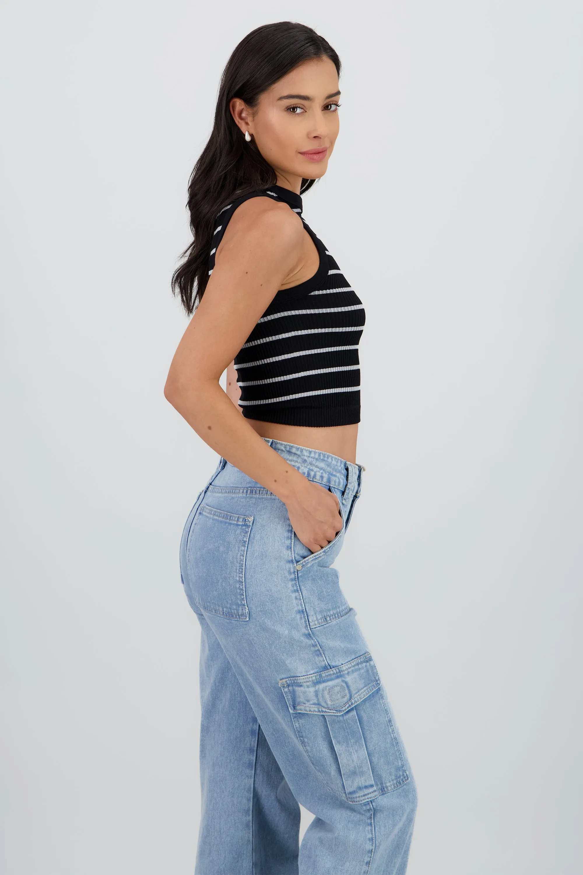 Top cuello redondo rayas seamless sold by Shasa product image thumbnail 3