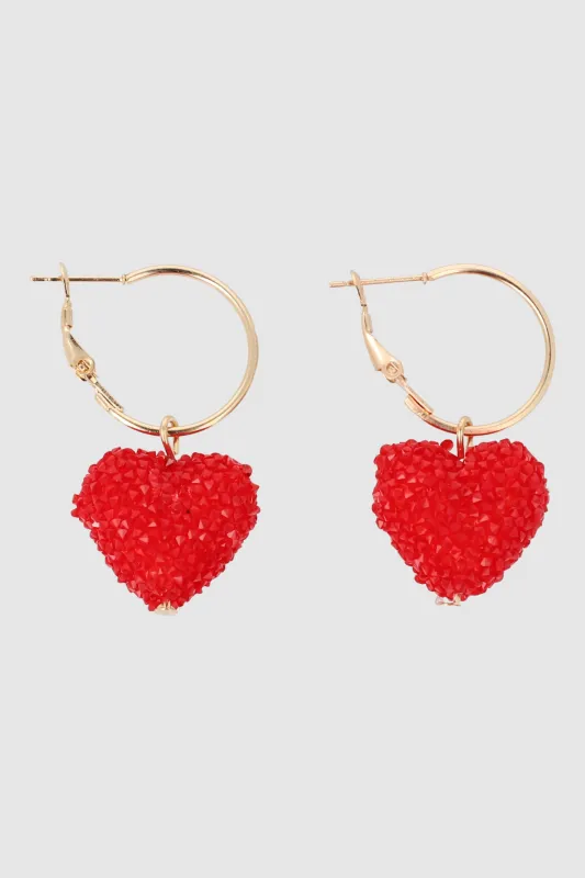 Arracadas Corazón Glitter Roca sold by Shasa
