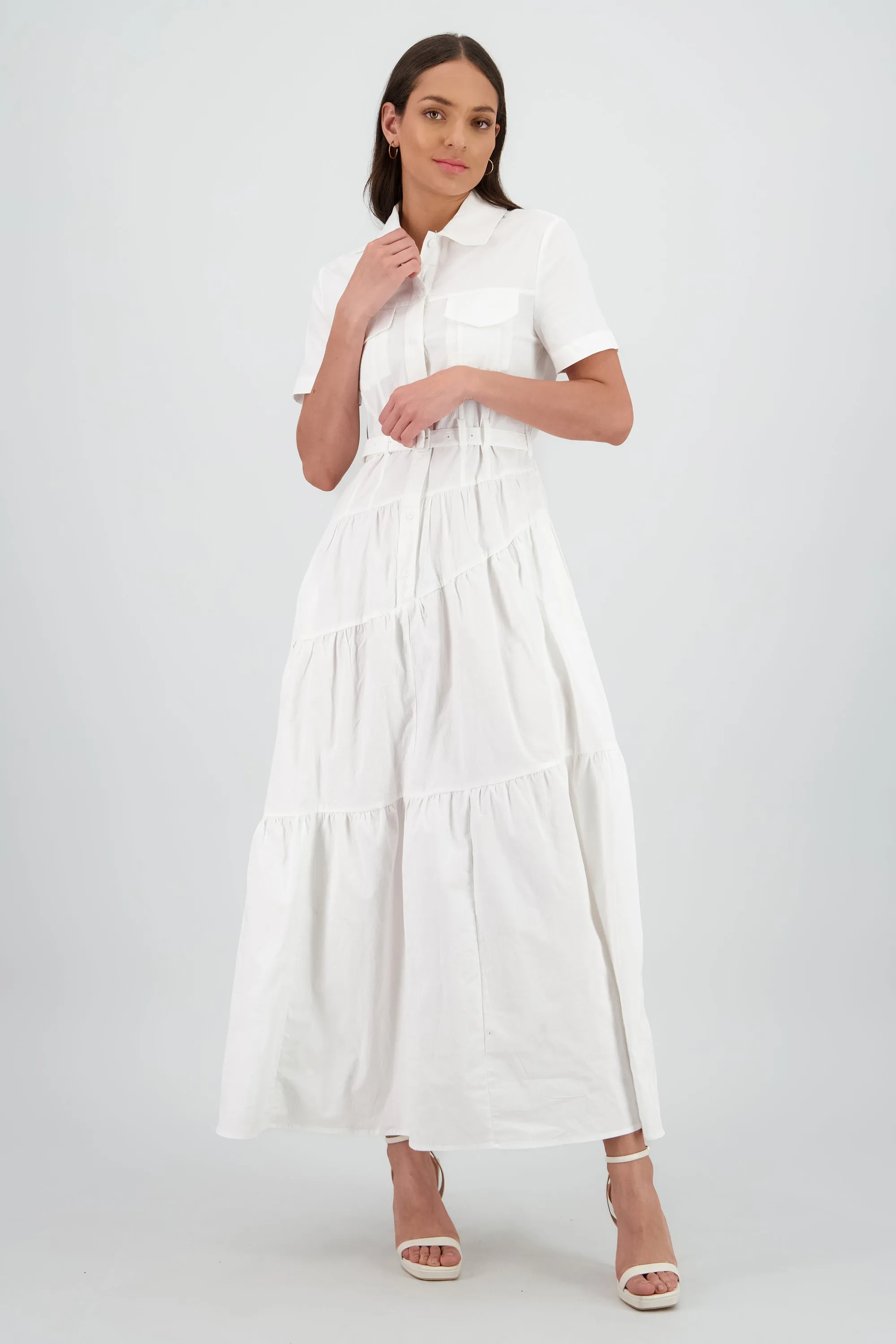 Vestido midi camisero manga corta cuello sold by Shasa product image thumbnail 2