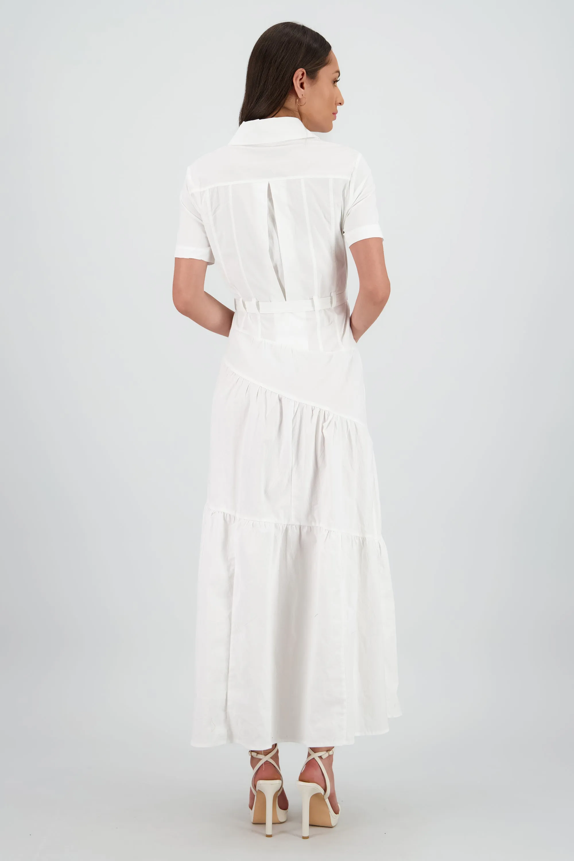 Vestido midi camisero manga corta cuello sold by Shasa product image thumbnail 4