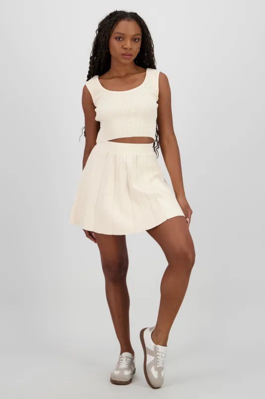 Falda mini tableada tejida sold by Shasa